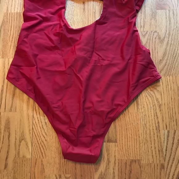 NWT Zaful Red Wine Swimsuit (XL) - Picture 5 of 15